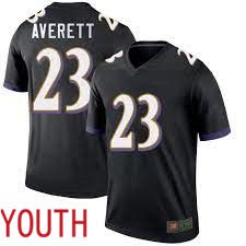 Youth Baltimore Ravens #23 Anthony Averett Black Nike Limited Player NFL Jersey